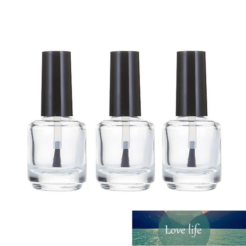 360pcs/lot 5ml Empty Nail polish Bottle Clear Glass Bottle with Black Brush Cap Transparent Nail Art Container