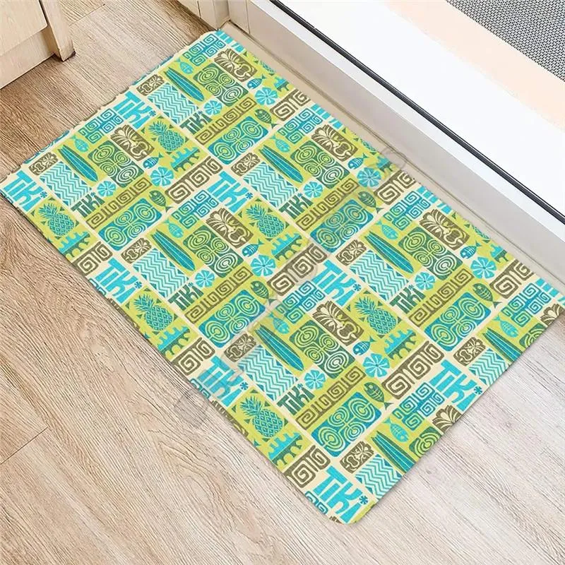 Carpets Hawail Seamless Exotic Pattern With Tropical Leves Flowerst Door Mat Non Slip Floor Mats Decor Porch Doormat 01Carpets