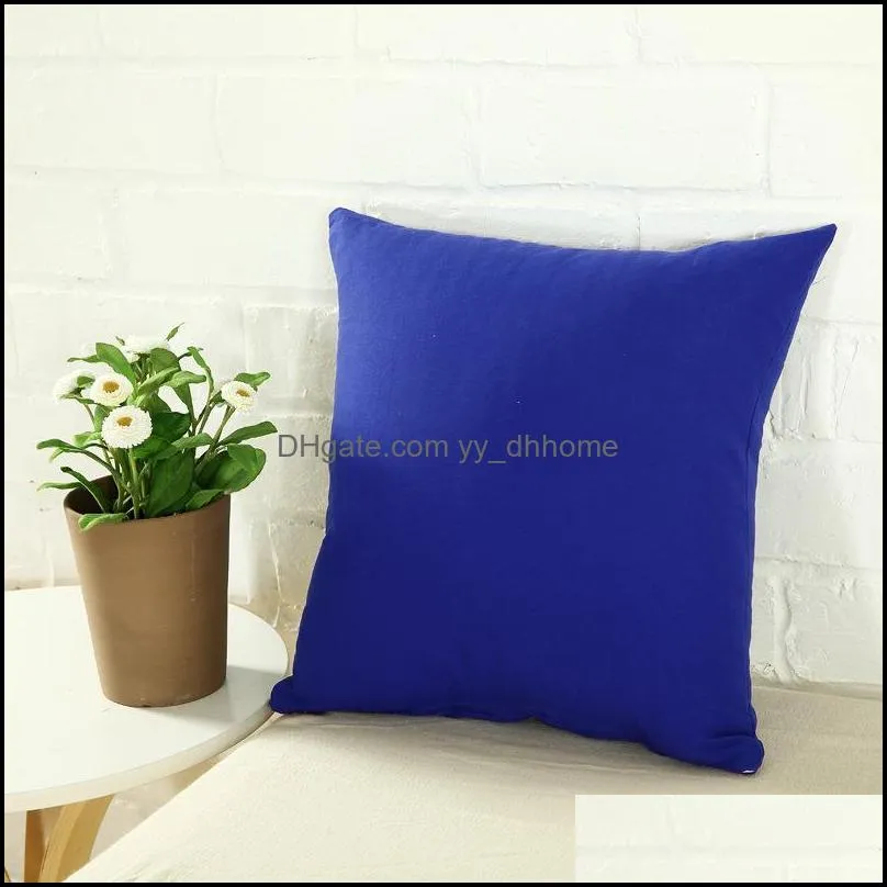 home sofa comfortable pillowcase cushion cover pure color polyester pillow case decor pillow case blank 45*45cm wq279