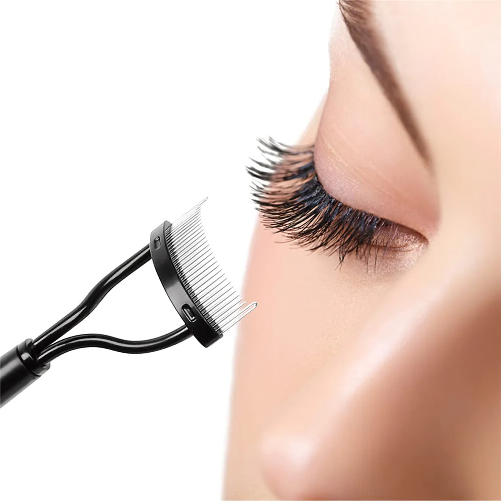 Velvet Touch Lash Separator For Separating Eyelashes Removing Mascara Clumps Brush Applicator With Comb Cover Tool