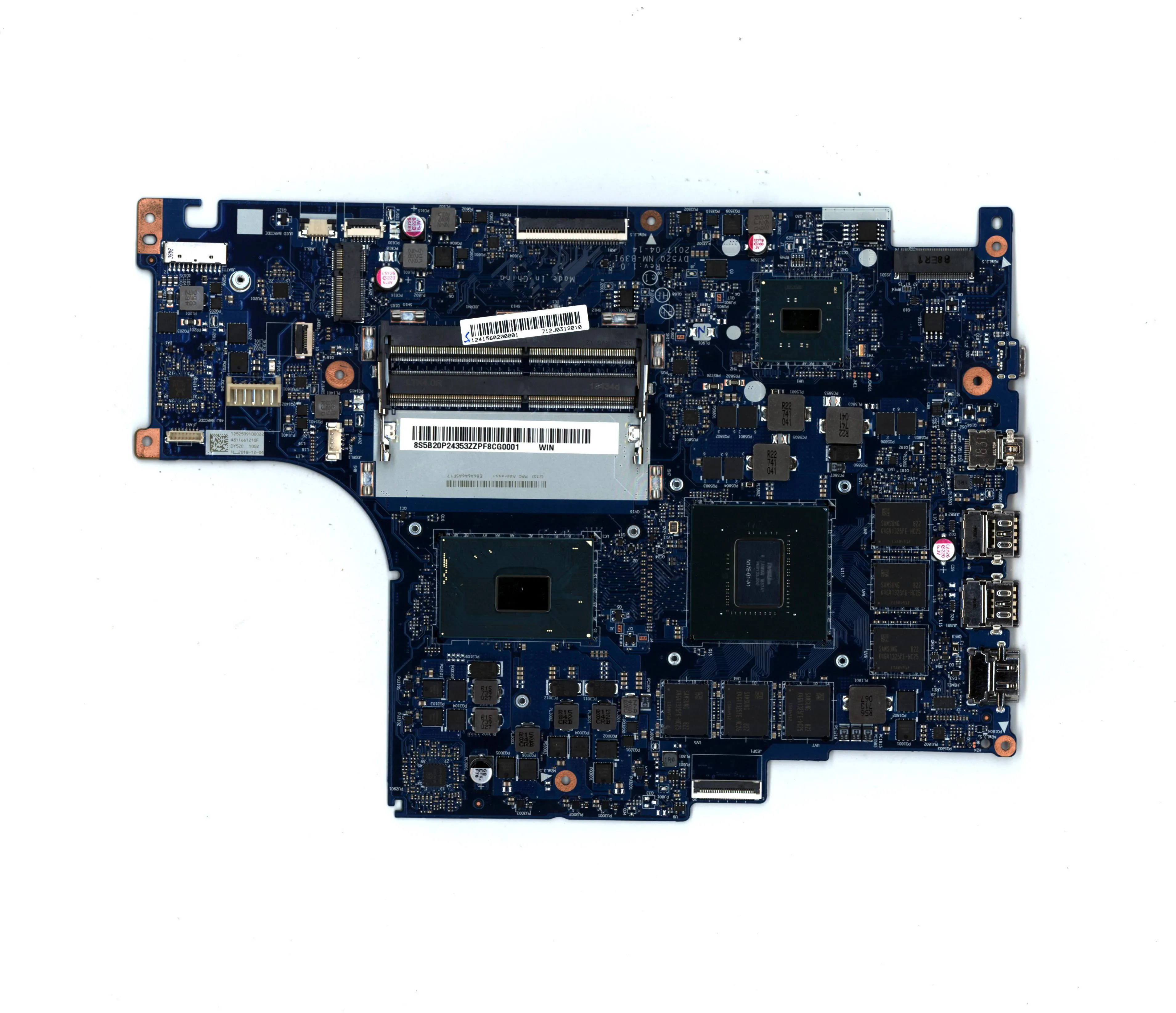 ل Lenovo Legion Y520 Y520-15IKBM LAPTOP Motherboard 5B20P24353 مع I5-7300HQ CPU GTX 1060 3GB BY520 NM-B391 MB 100 ٪ اختبار