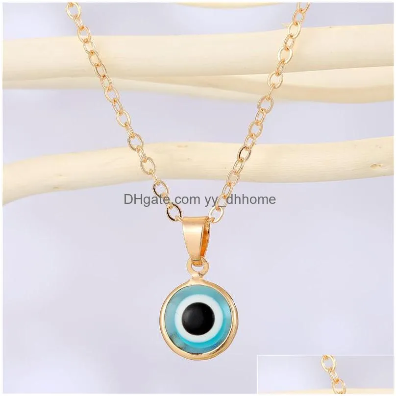 turkish symbol evil eye pendant necklace women men nazar turkey arabic islamic lucky charm blue eyes necklaces