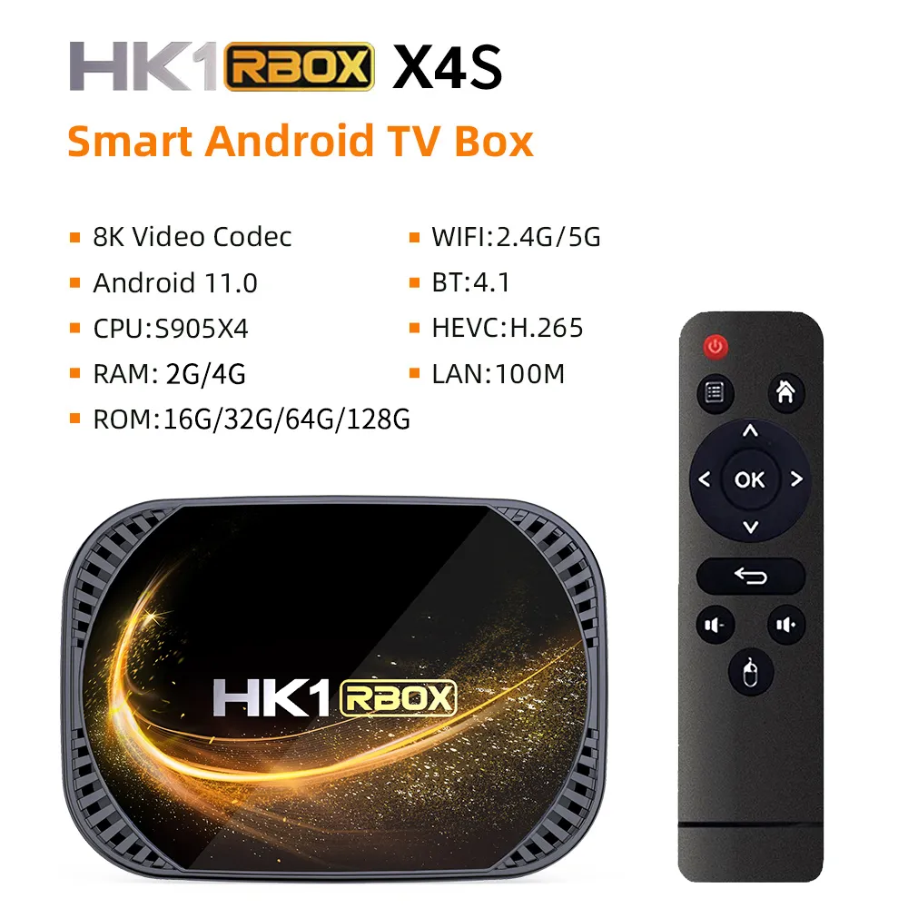 X96 MAX Ultra Smart TV Box Android 11.0 Amlogic S905X4 2.4G 5G WiFi 8K HDR  Media Player BT4.X 100M Quad Core 4GB+64GB Set Top Box