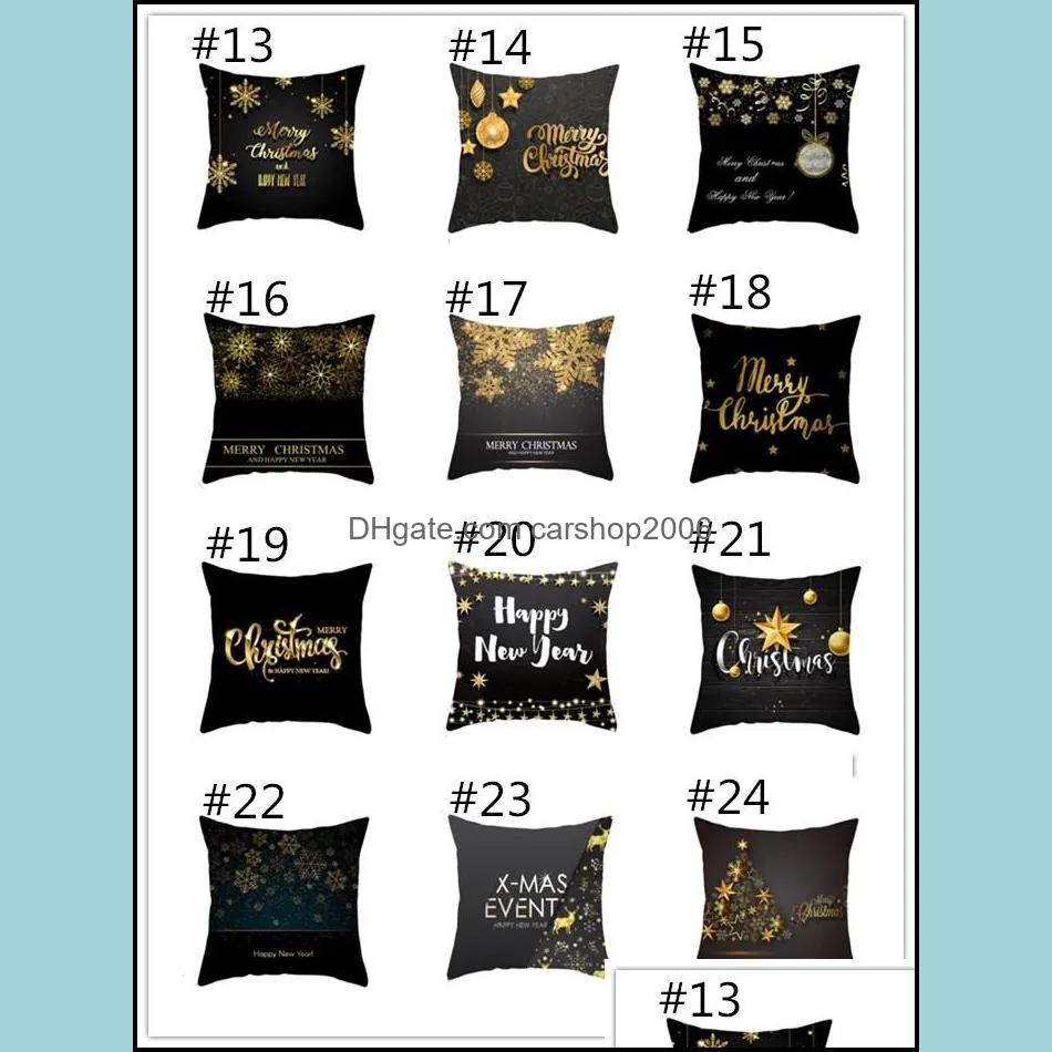 taoup gold black snowflake merry christmas pillowcase xmas decor for home decor for christmas ornaments xmas noel santa wy889 hb