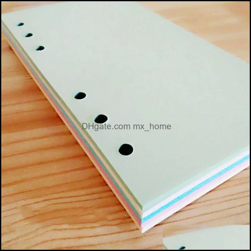 A6 Six-hole loose-leaf notebook inner core 5-color multi-choice custom replacement page Handbook with colored inner pages A07