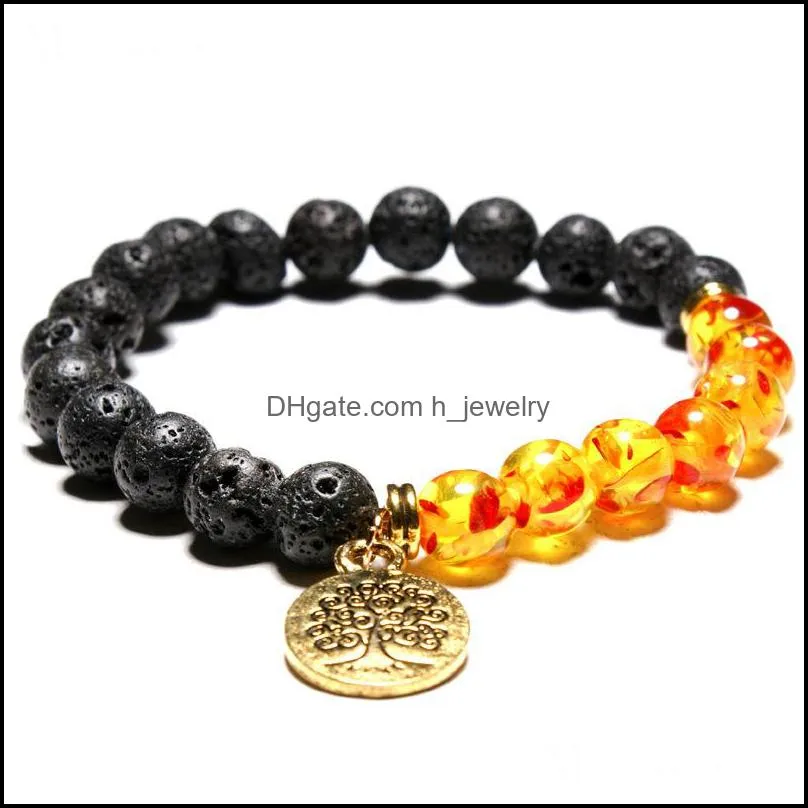 chakra bracelet tree of life chakra black bracelets vintage yoga mala meditation women men bracelets hjewelry