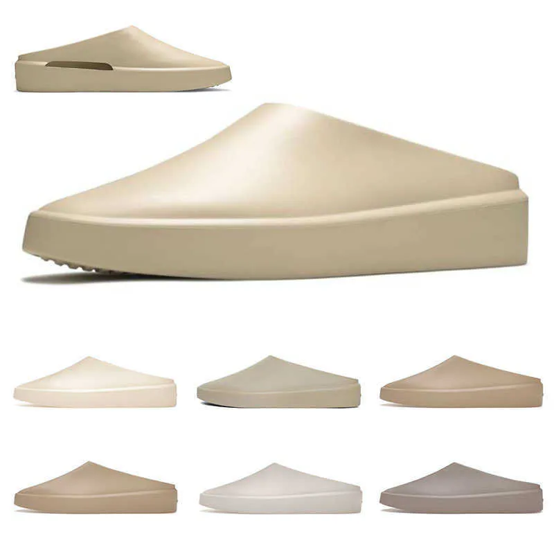 캘리포니아 슬립 온 디자이너 슬리퍼 신발 슬라이드 여성 남성 아몬드 시멘트 콘크리트 크림 귀리 큰 크기 46 US5.5
