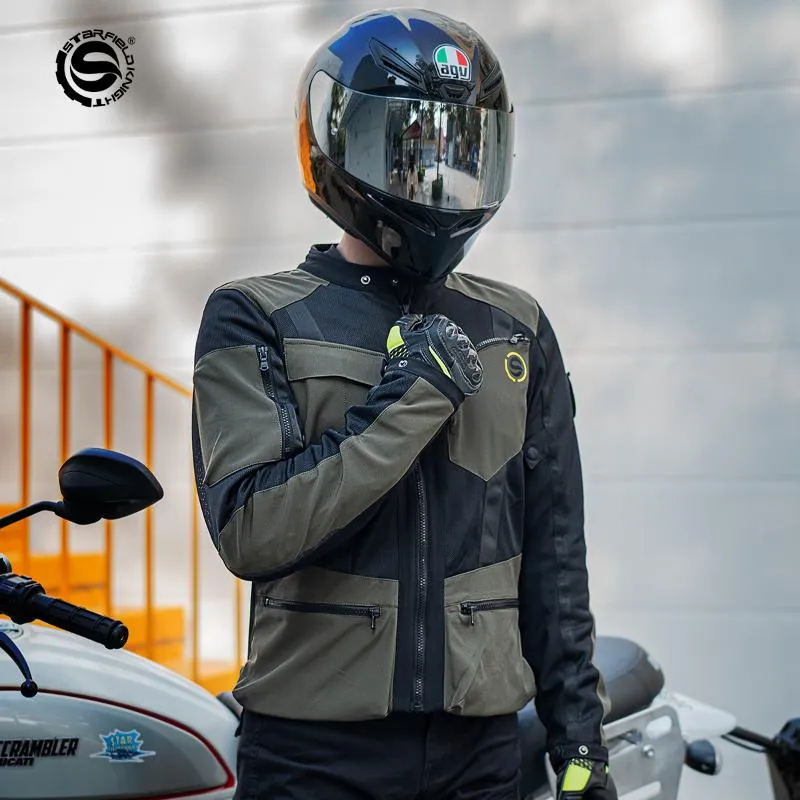 Ropa De Motocicleta Para Hombre, Chaqueta Transpirable De Verano, Armadura  De Protección CE, Traje De Carreras De Motocross, Ropa De Montar De 93,55 €