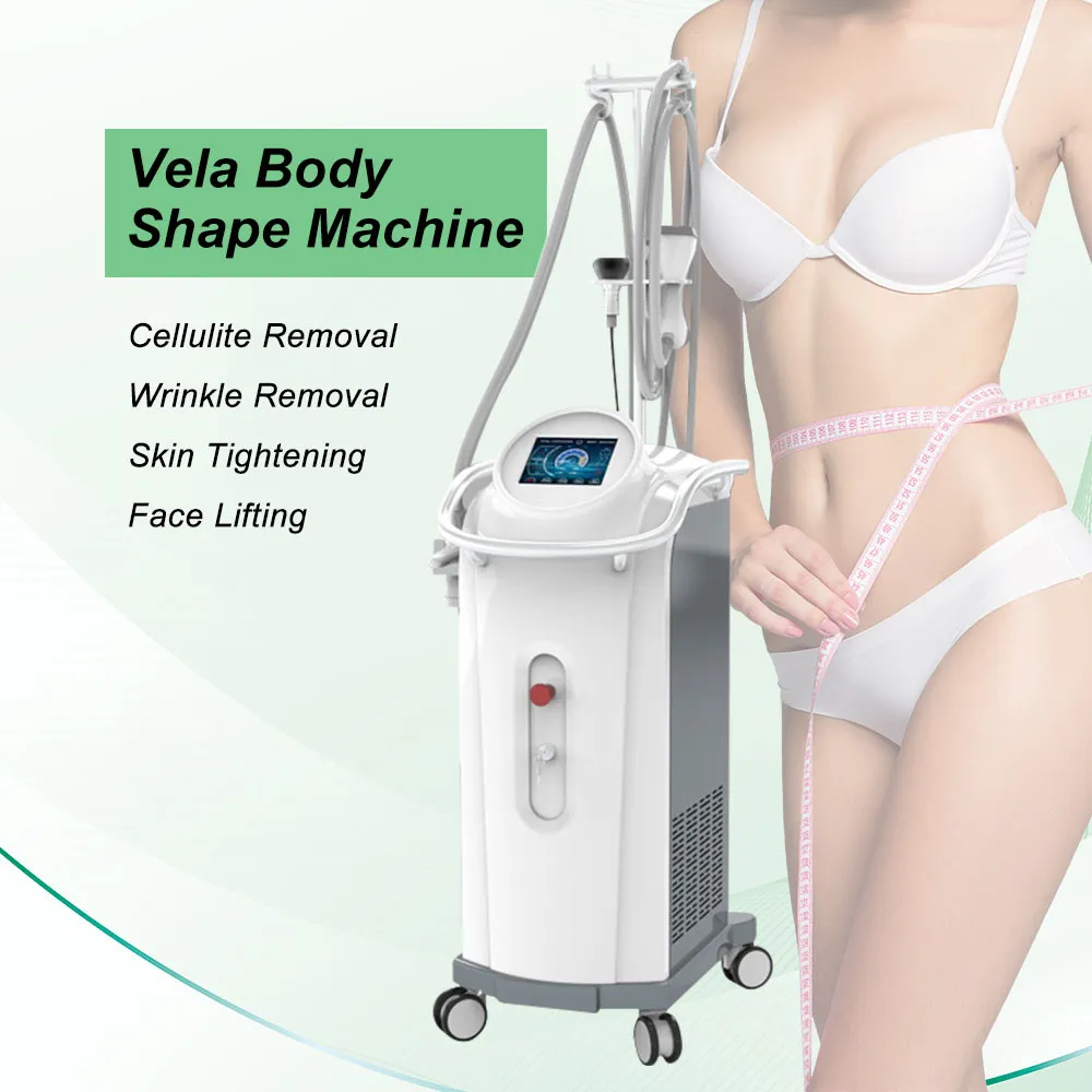 Apparecchiatura di bellezza multifunzionale Vela Body Shape Cavitazione RF Radiofrequenza Terapia con rulli a vuoto Massaggio Brucia grassi Macchina per il trattamento del rimodellamento del corpo