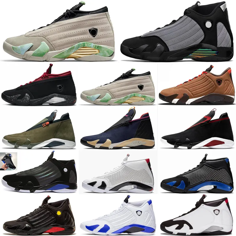 14 14s Men Basketball Shoes Low Aleali May Fortune Winterized Brown Red