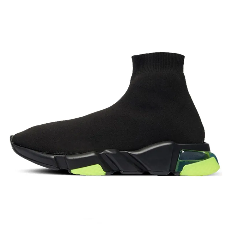 Black clear sole sock trainers hotsell