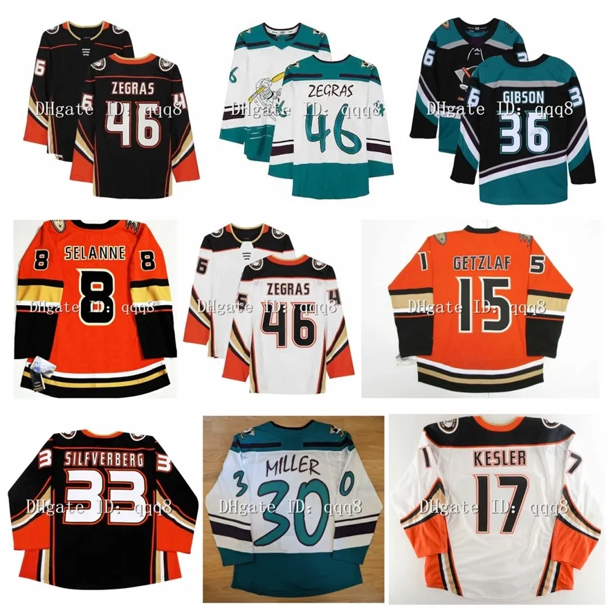 Trevor Zegras Hockey Jersey Ryan Getzlaf Evgenii Dadonov Troy Terry John Gibson Max Jones Josh Manson Hampus Lindholm Buddy Robinson Jakob