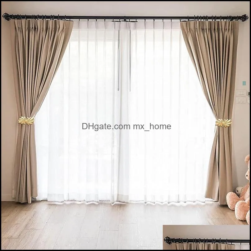 Other Home Decor 6 Pieces Of Curtain Bezel, Decorative Tie Alloy Gold Metal Hook Back Window