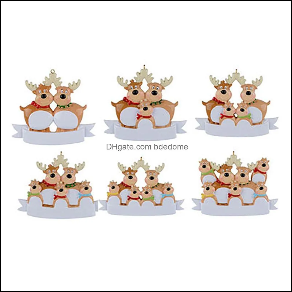 2022 new christmas tree pendant decoration resin snowman xmas elk diy home decoration for kids gifts