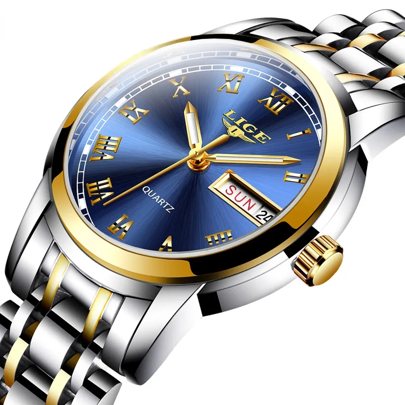 新しい女性は高級ブランドの腕時計のシンプルなクォーツレディ防水腕時計女性ファッションカジュアルウォッチ時計
