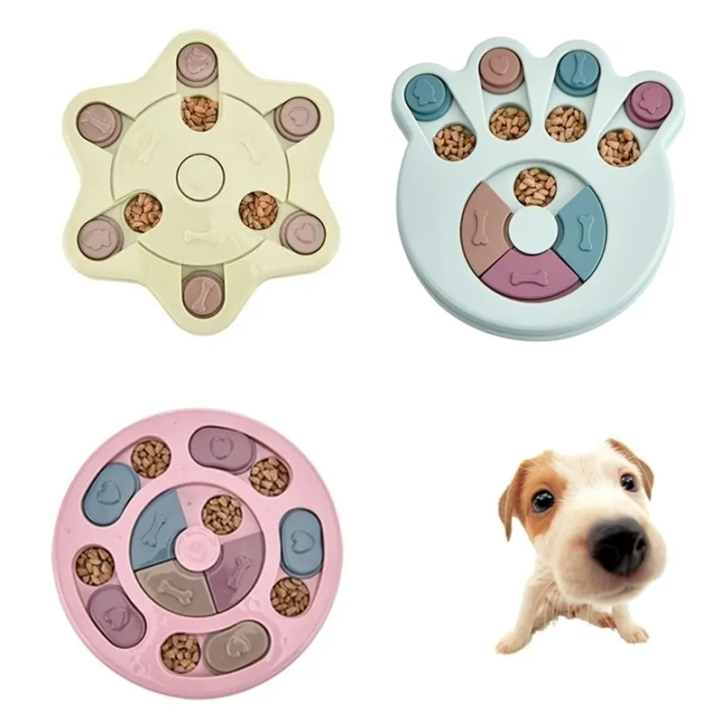 Dog Puzzle Toys Increase IQ Interactive Slow Dispensing Feeding Pet Dog Training Games Feeder For Small Medium Dog Puppy 210320