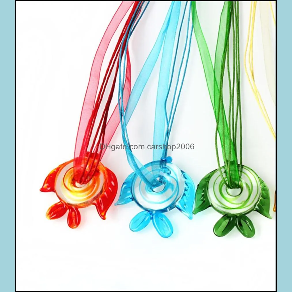 fashion wholesale 6pcs handmade murano lampwork glass animal pendant fit necklace jewelry gifts