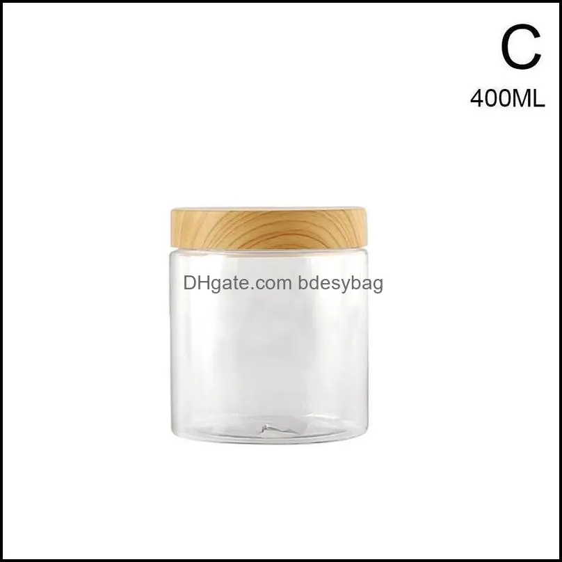 empty plastic bottle body 200ml / 300ml 400ml 500ml with container tea bottles lid kitchen storage coffee wooden o4g9 & jars