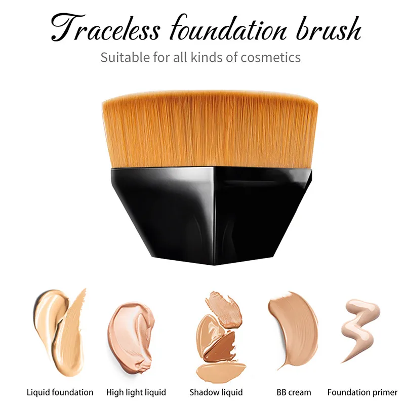 Magic Professional Foundation Brush Maquillage Beauté Poudre Visage Blush Brosses Portable Grands Cosmétiques Base Souple Maquillage Outils YS0034