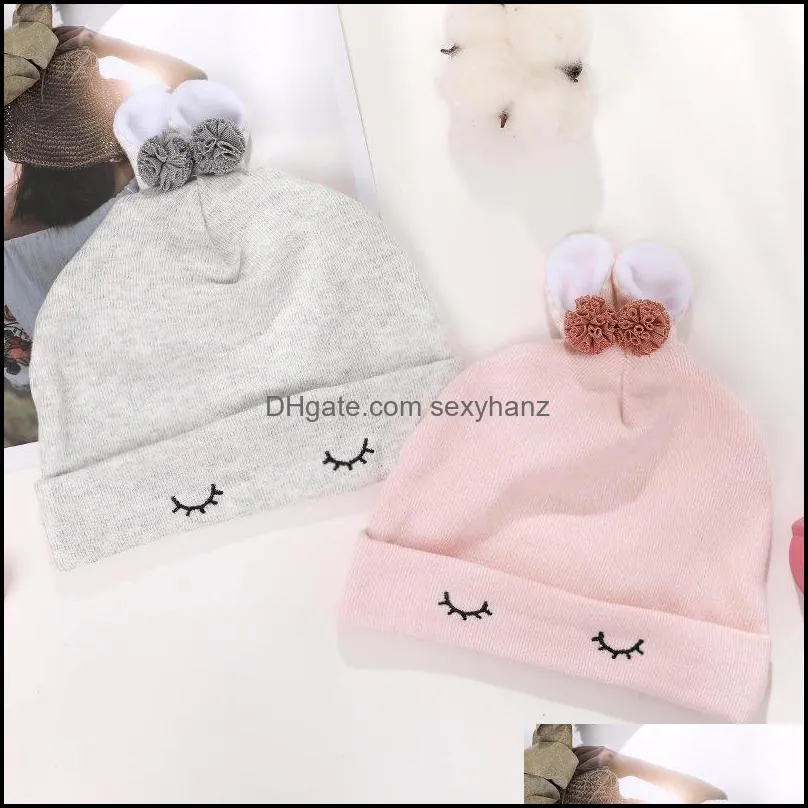 popular baby cotton hats 0-0.5 years old beanie lovely cartoon kids skull caps different color children hats 0074ht