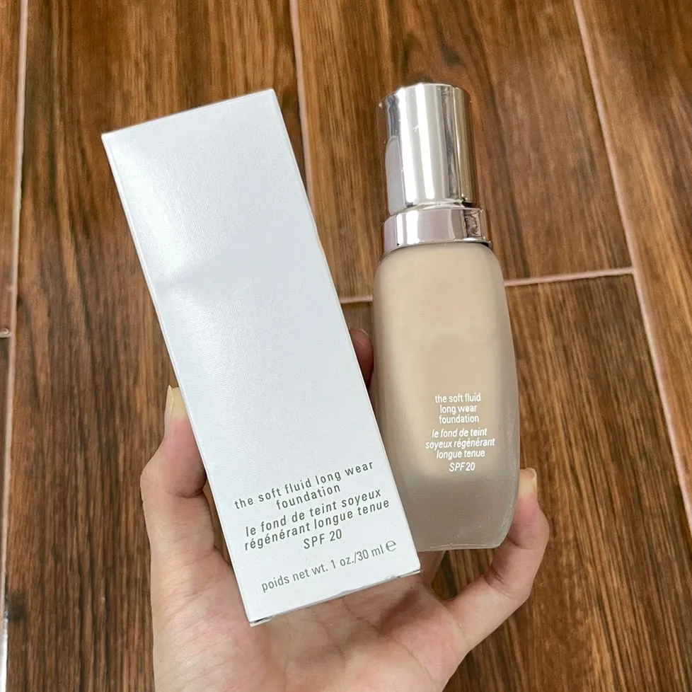 Foundations liquides à usure à longue usure douce SPF20 30ml 3 teintes de couverture complète sans couture maquillage de peau d'éclairage de la peau