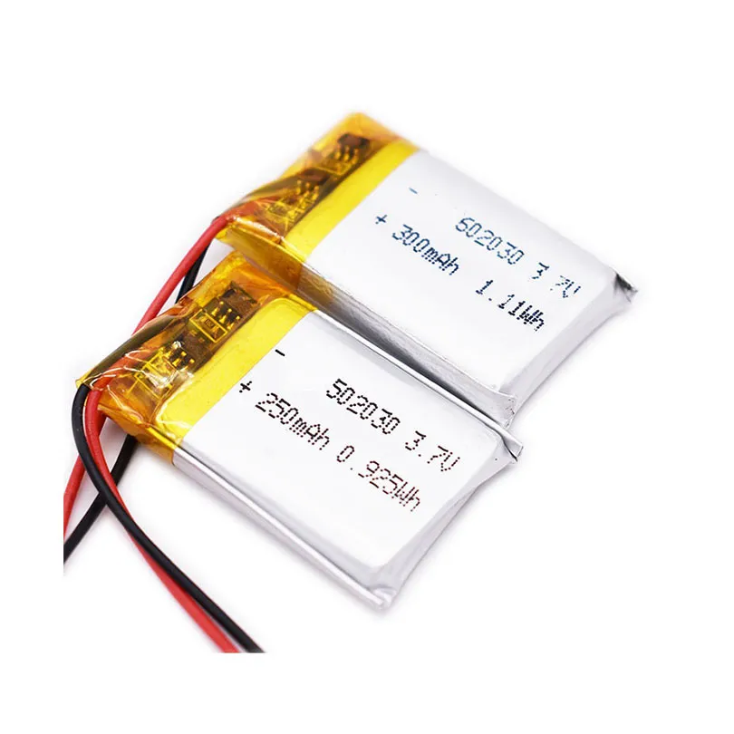 300 pcs/lot batterie Li polymère Rechargeable 502030 3.7 V 250 mAh batteries au lithium pour GPS Bluetooth écouteur MP5 jouets