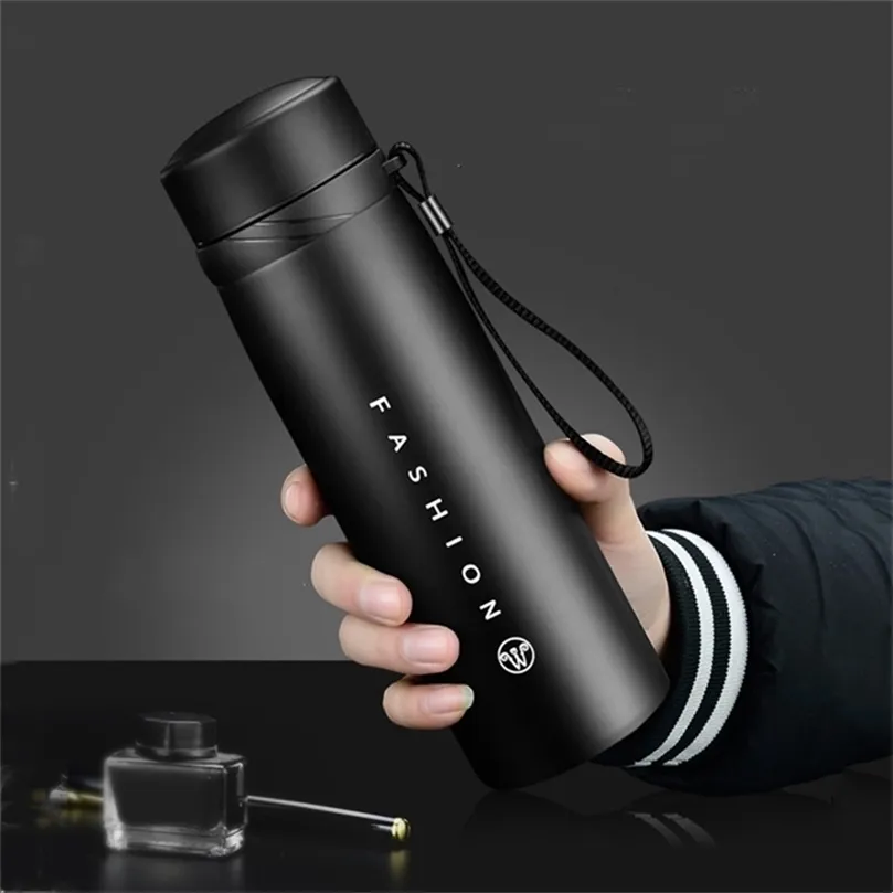 1100ml / 650ml Portable Double Fiole À Vide En Acier Inoxydable Café Thé Thermos Sport Voyage Tasse Grande Capacité Thermocup 220423