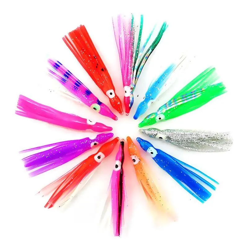 Soft Octopus Soft Plastic Lures Set 6cm Rubber Squid Skirts For Sea Fishing  Tackle, Artificial Jigging Bait For Tuna, Sailfish Mix Color FU461 201104  From Bai07, $11.8