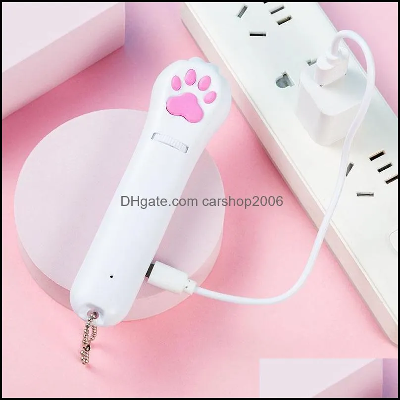 4 types usb pet led laser-cat laser toy interactive toy bright animation mouse shadow cat pointer light pen rechargeable toys