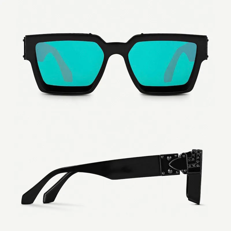 Gafas de sol de diseñador Hombres Mujeres MILLIONAIRE 96006 Marco 3D Incrustaciones de lujo Acetato grueso Diseño clásico Anteojos Caja original