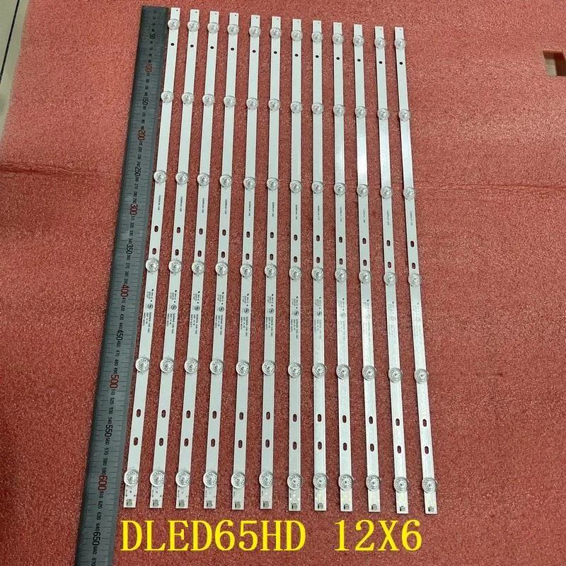 Strips Kit 12pcs 6led LED Backlight Bar لـ 65 TV SL65V3 DLED65HD 12x6 1003 1004LED