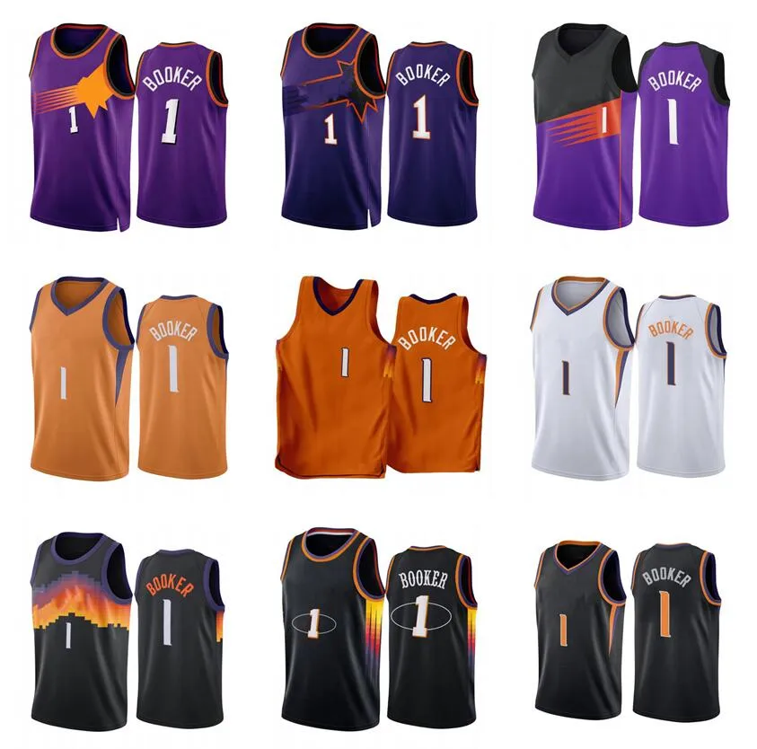 Maglia da basket Devin Booker 2002-23 nuova stagione Maglie da città giovanili da uomo in stock