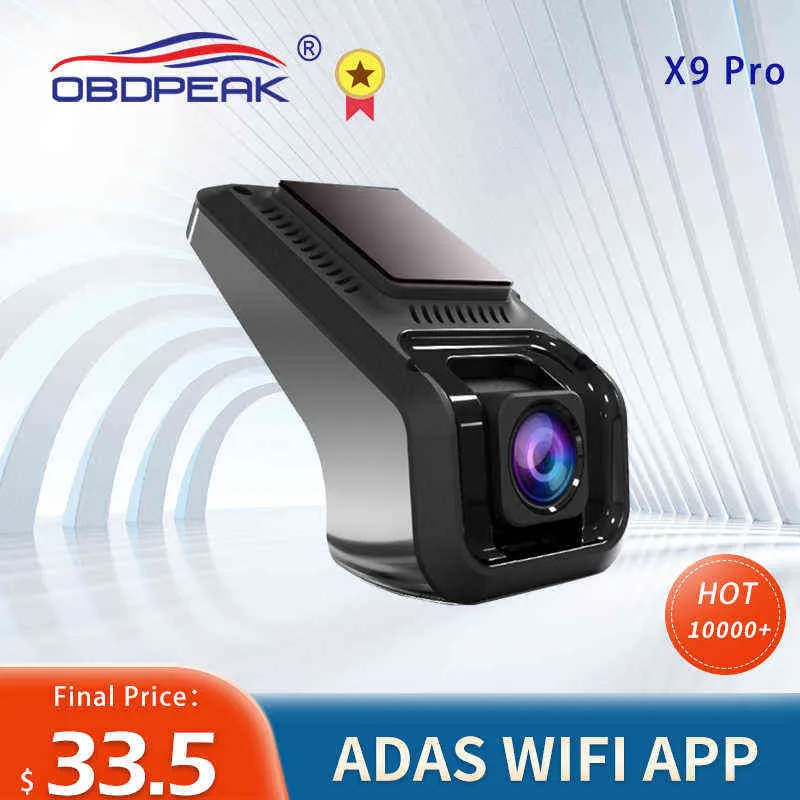 X Pro Araba DVR Kamera Wifi Adas Dash Cam Full HD P Gece Görme Araba Kamera Kaydedici Gsensor Android USB Dijital Kayıt Şirketi J220601