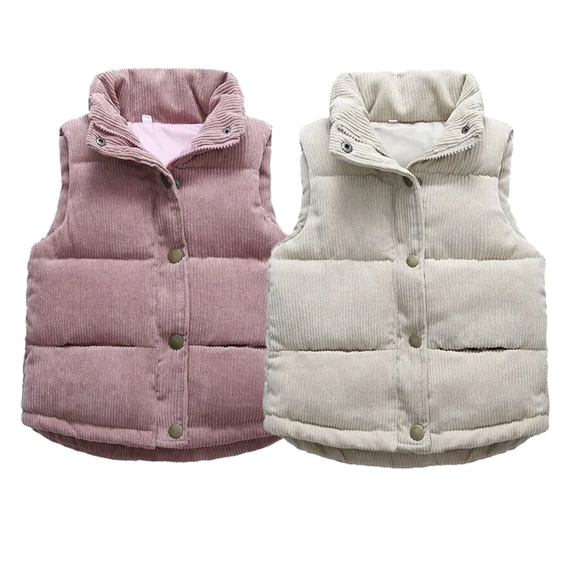 Sonbahar Çocuklar Sıcak kalın yelek bebek pamuklu yelek çocukları dış giyim çocukları giyim erkek kızlar marka ceketler yelek 220812