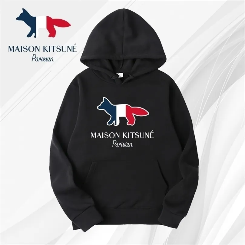 MAISON Printed Mens Hoodies Casual Classic Long Sleeve Pullover Hoodie Man Sport Fashion Graphic & Sweatshirts S-4XL 220402