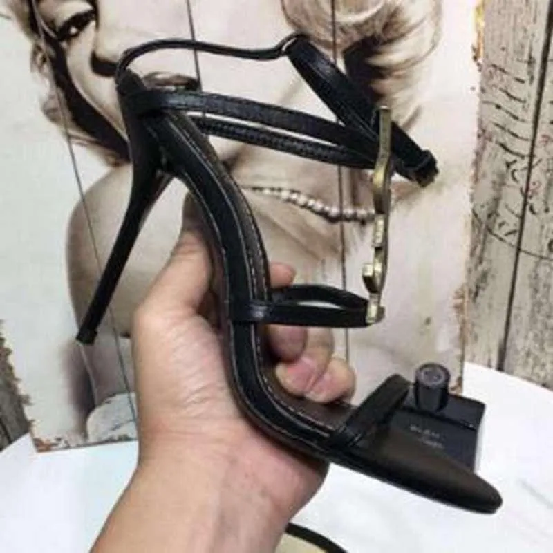 2022 Lady High Heels Sandals Women Party shoes Sandali gladiatore Open Toe Sandalo Moda Sandali con chiusura in metallo