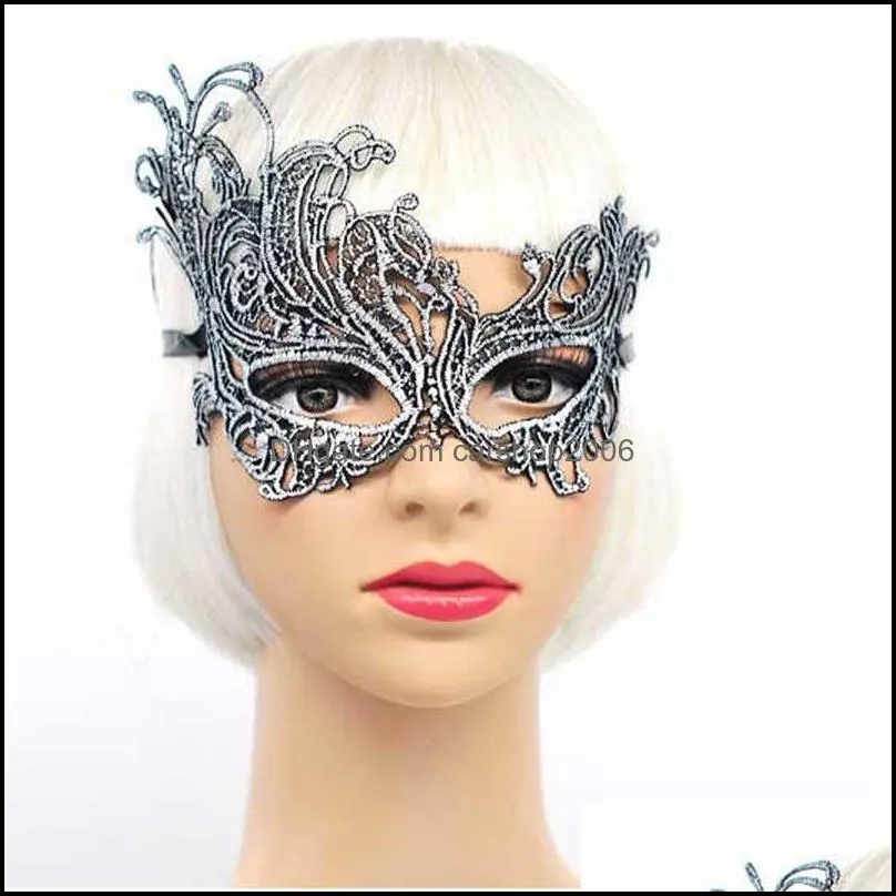 NEWSexy Colorful Bronzing Lace Mask Half Face Party Wedding Mask Fashion Dance Clubs Ball Performance Carnival Masquerade Masks