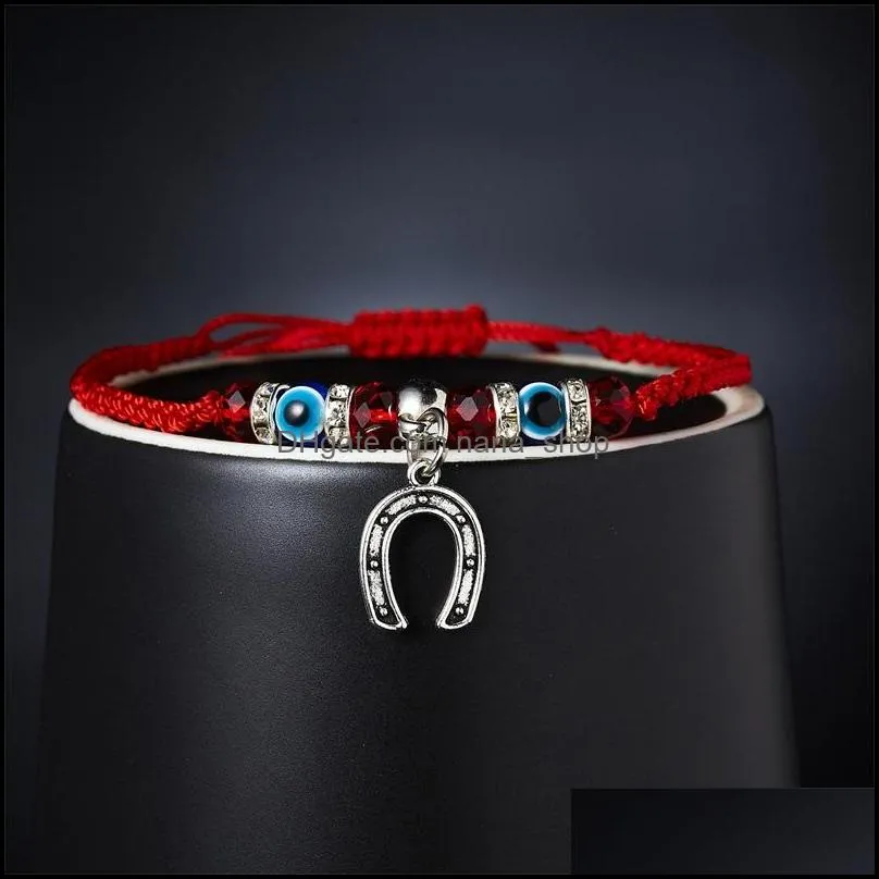 Lucky Red String Bracelet Blue Turkish Evil Eye Charm Bracelets for Women Men Handmade Friendship Jewelry Gifts C3