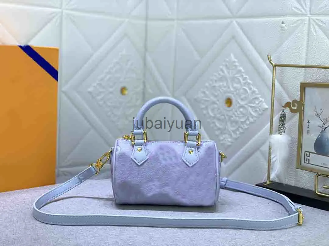 Heta lyxiga designers väskor kvinnor handväskor handväska blomma damer casual läder axel väskor kvinnliga nano snabba väska präglad lädergradientfärg M81085 M81508