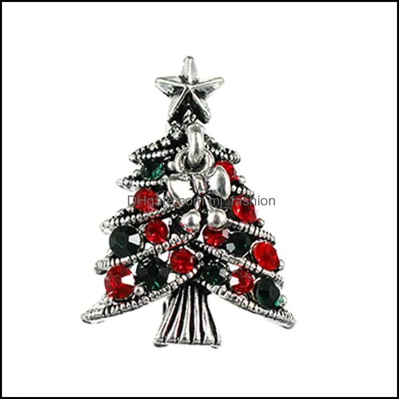 wholesale- personality full drill european and american popular bowknot dress creative christmas tree high-end brooch