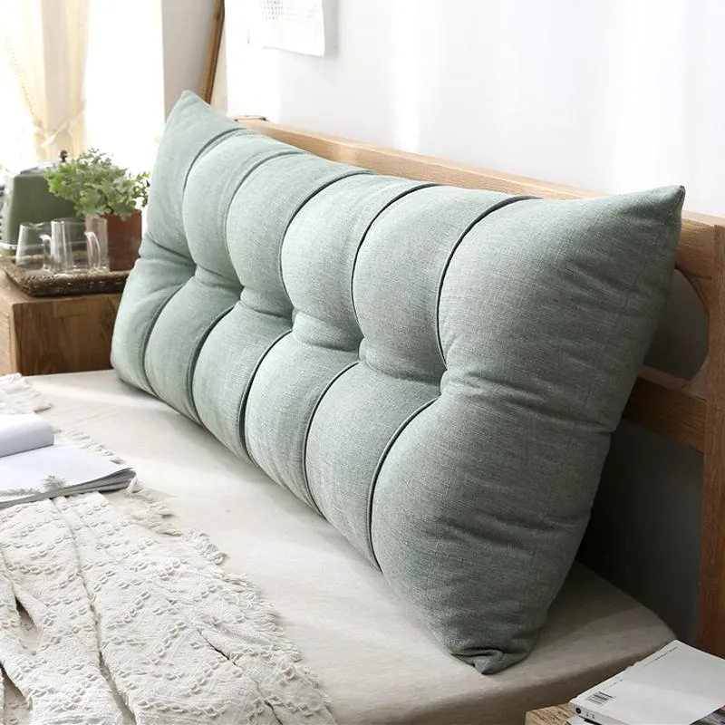 Almofada/algodão decorativo de algodão e cama de linho Coloque a cintura suportes de beira macia e respirável moderno para dormir/decorativo