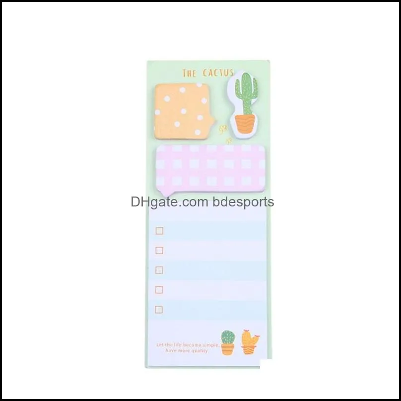 NOVERTY Cactus Cute stickers planner kawaii sticky notes stationery planner stickers memo pad cute papeleria notepad stick1