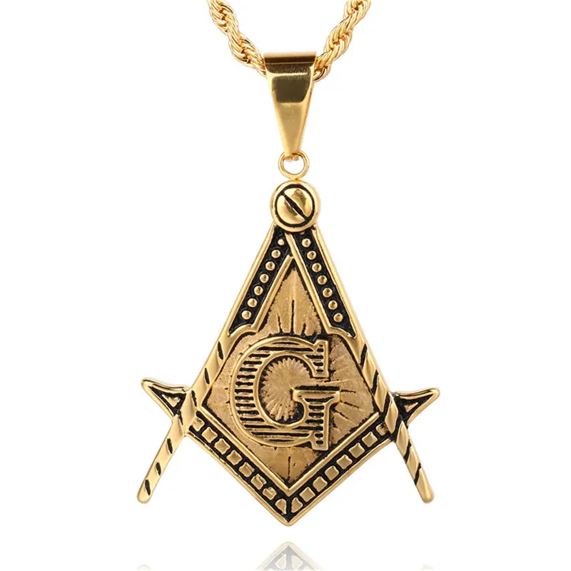 Stainless steel FreeMasonry Necklaces & Pendants masonic symbol fraternal association masonic regalia emblems men's and wonmen's jewelry