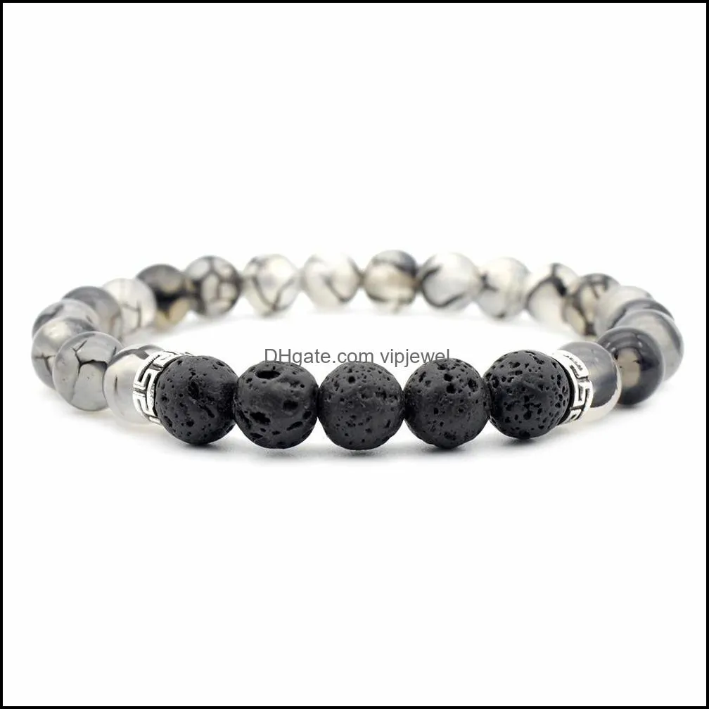 natural lava stone bead bracelet diy volcano  oil diffuser bracelet for women men yoga jewelry