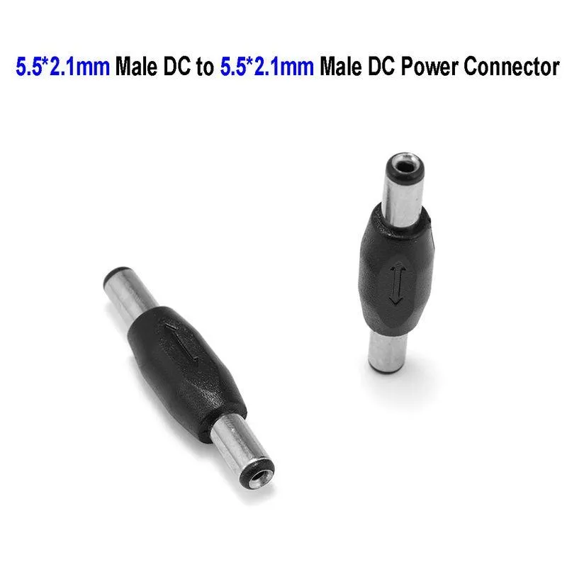 その他の照明アクセサリー5.5mm 2.1mm男性からDCコネクタ女性ジャックパネルプラグアダプター電源アダプターの電源