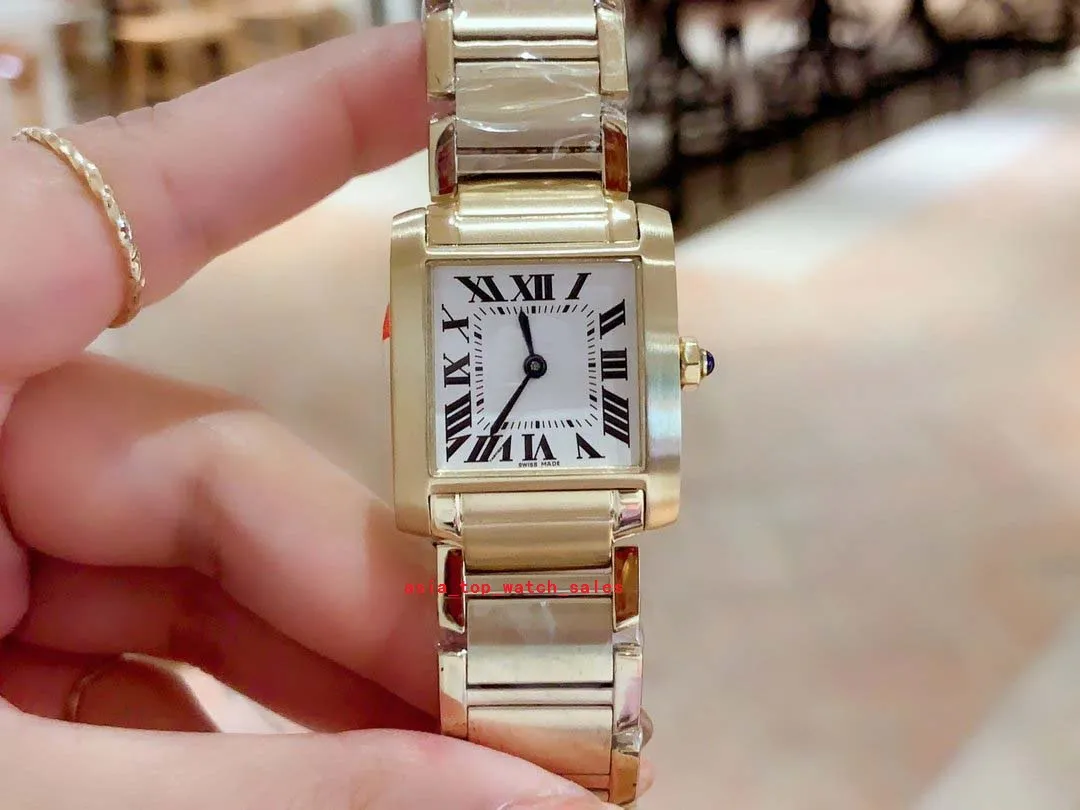 Topselling classic 3 styles 18K Gold woman Wristwatches Sapphire glass 20mmx25mm 25mmx30mm border VK Quartz Movement High Quality 244n