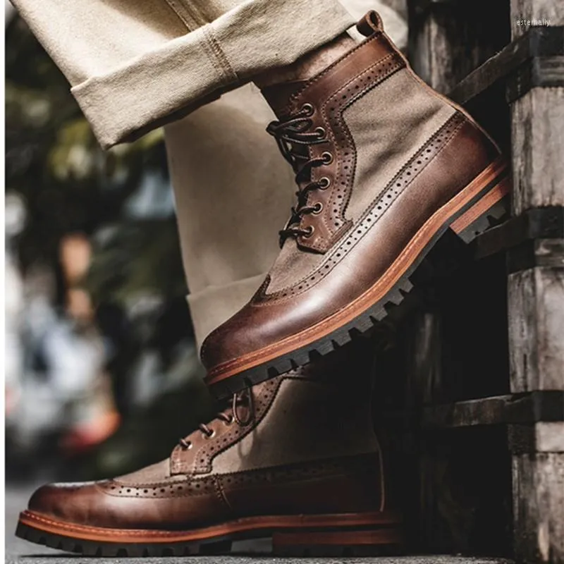 brogue motorcycle boots