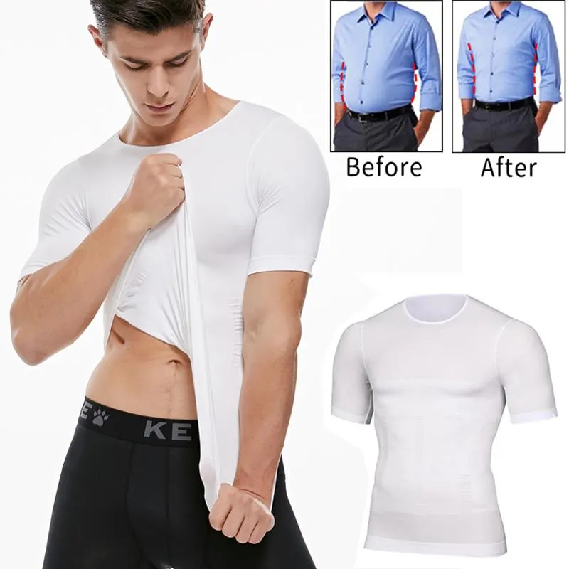 Moldeadores de cuerpo para hombre, moldeador adelgazante para hombre, ropa interior moldeadora de Control de vientre, entrenador de cintura, chaleco de postura correctivo, corsé para hombre