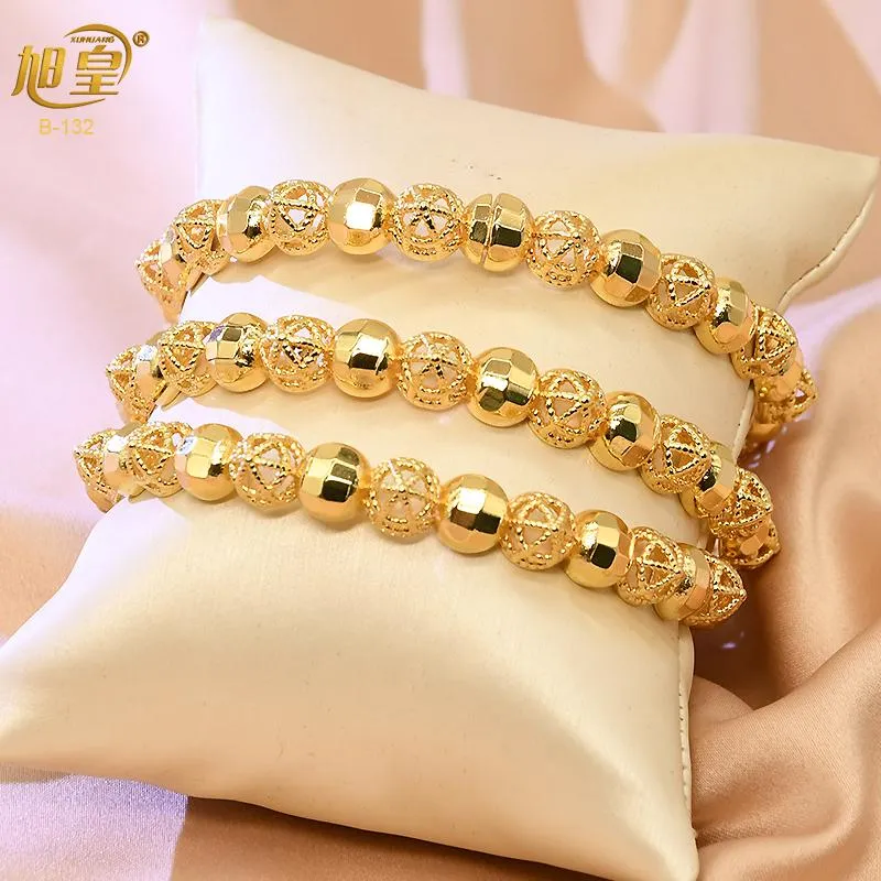 Bransll African Fashion Gold Gold Bransoletka dla kobiet Maroko Dubai Bangles Wedding Biżuter