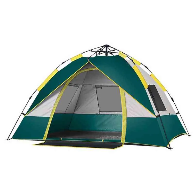 2-3 Pessoas Camping tenda Automática pop-up tenda de família ao ar livre dupla camada impermeabilizada configuração instantânea de mochila portátil tendas H220419